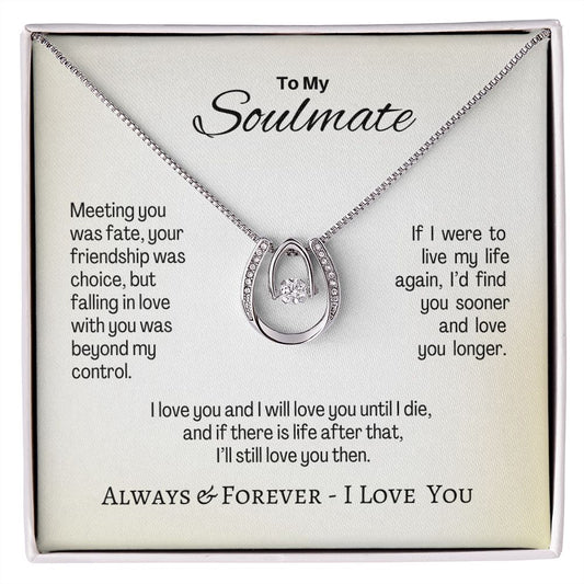 Soulmate - Meeting You Was Fate - Lucky in Love Necklace