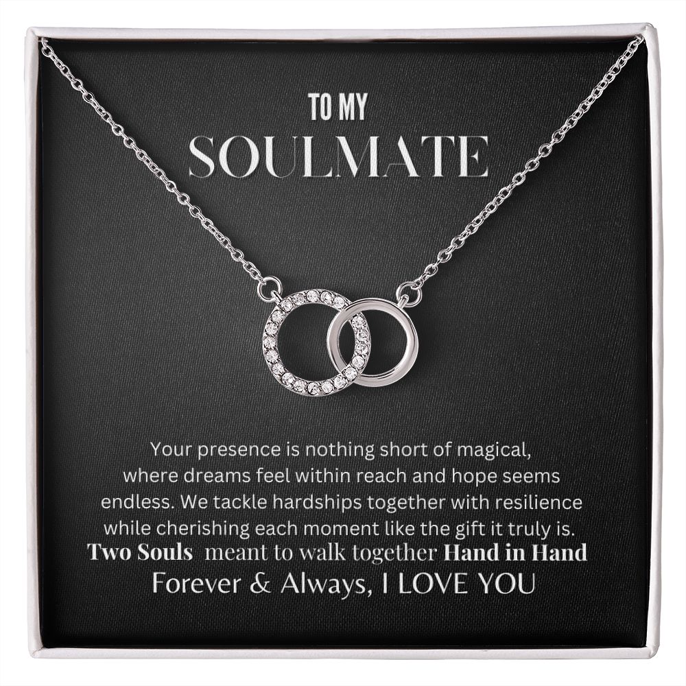 Soulmate - Two Souls, Hand in Hand - Perfect Pair Love Necklace