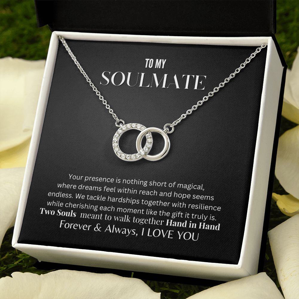 Soulmate - Two Souls, Hand in Hand - Perfect Pair Love Necklace