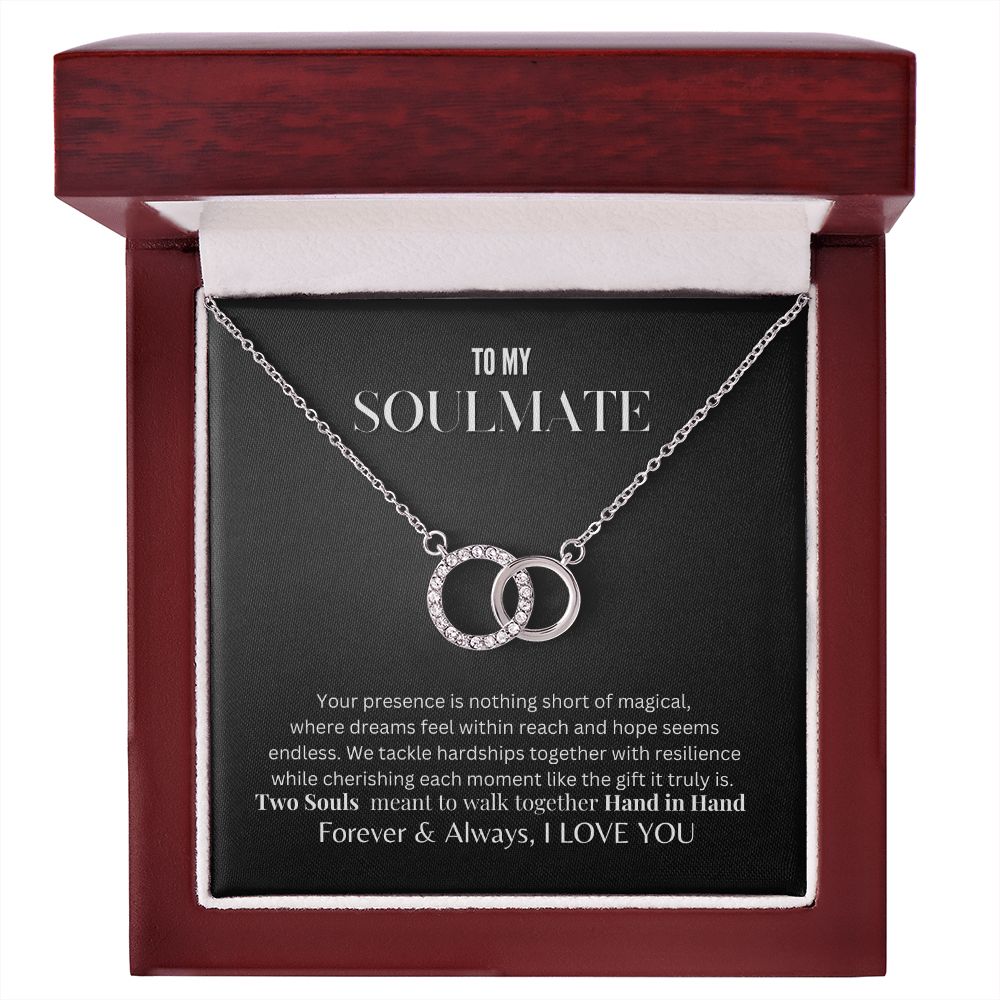 Soulmate - Two Souls, Hand in Hand - Perfect Pair Love Necklace