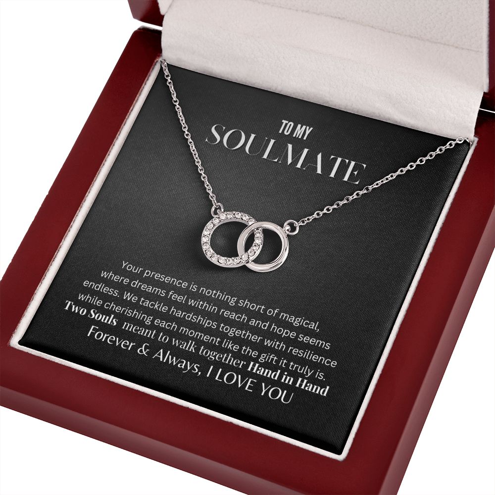 Soulmate - Two Souls, Hand in Hand - Perfect Pair Love Necklace