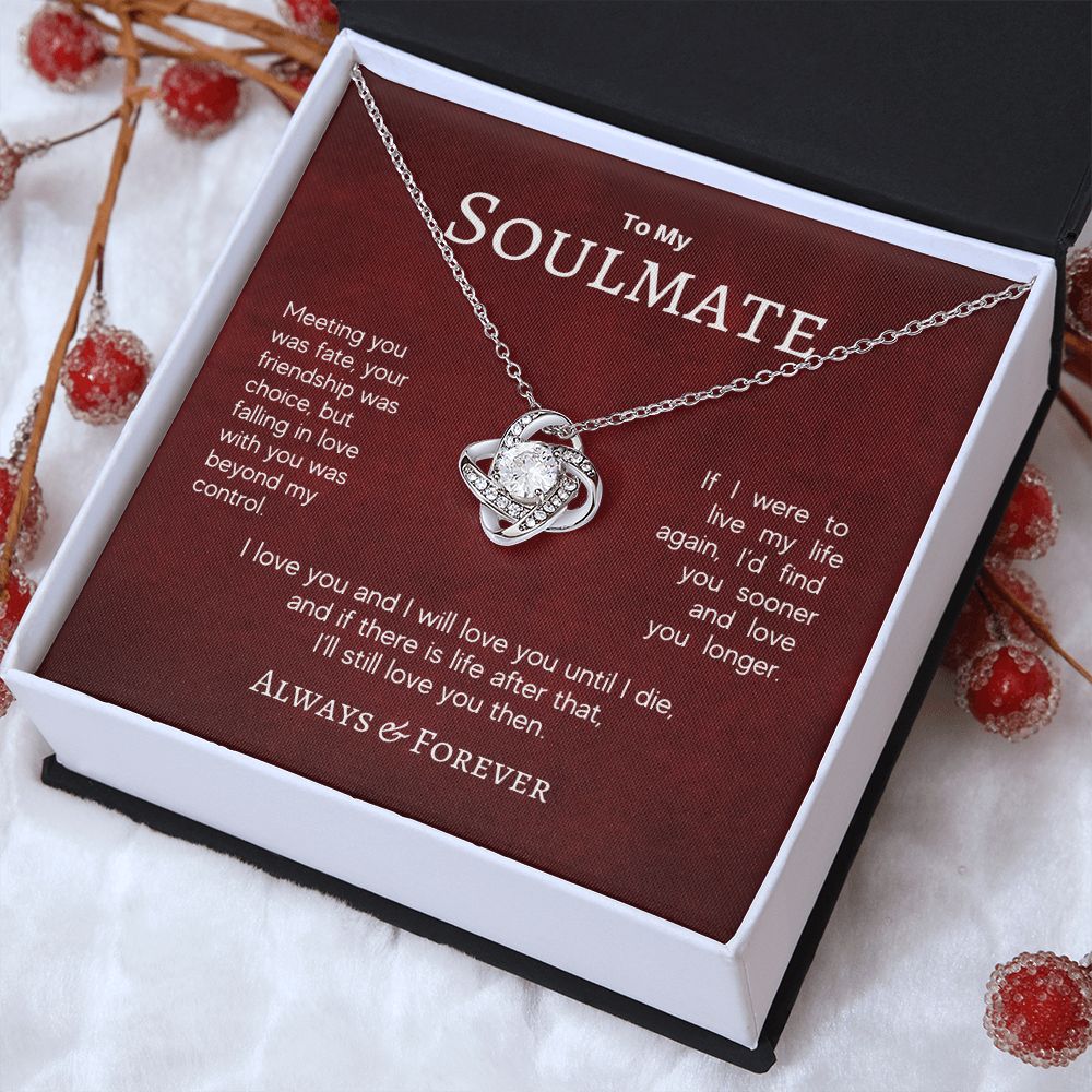 Soulmate - Meeting You Was Fate Love Knot Necklace