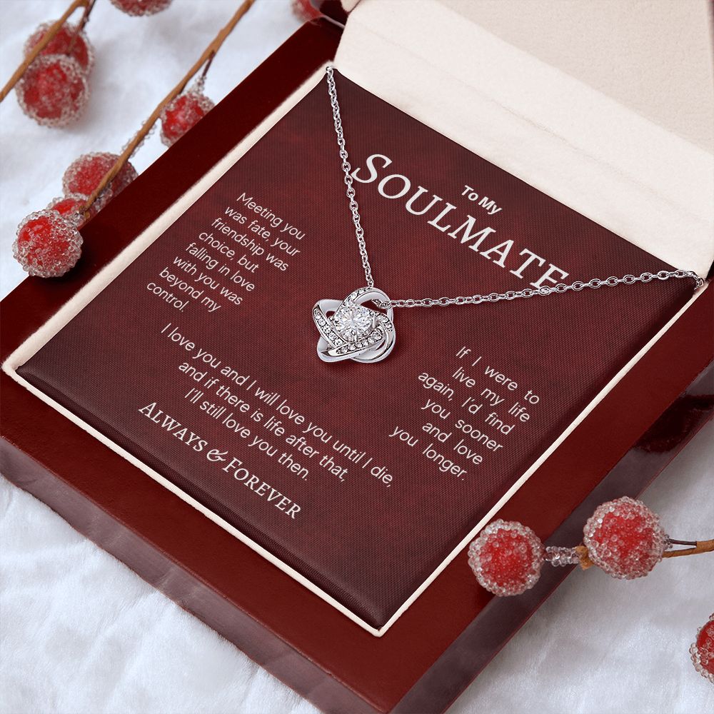 Soulmate - Meeting You Was Fate Love Knot Necklace