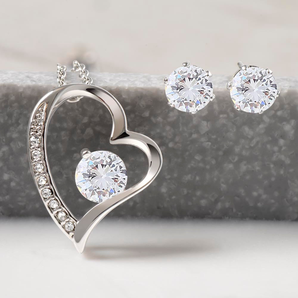 Soulmate - Sweetest Thing - Forever Love Necklace & CZ Earrings